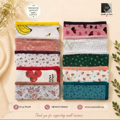 Premium Muslin Baby Katha - 10 Pcs Combo