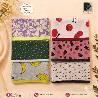 Premium Muslin Baby Katha - 6 Pcs Combo