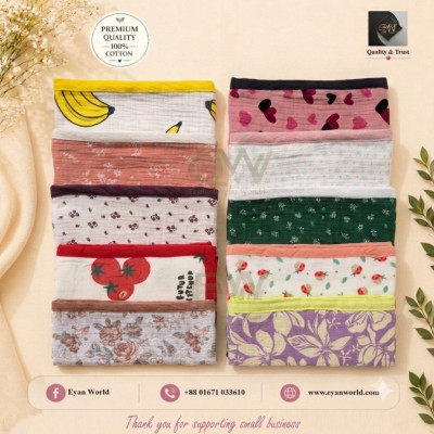 Premium Muslin Baby Katha - 10 Pcs Combo