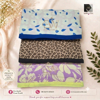 Premium Muslin Baby Katha - 3 Pcs Combo